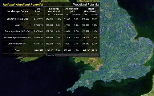WoodlandCalc overview map
